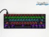 T-WOLF T60 Mechanical Laptop Keyboard RGB Gaming 61-Key Split-Color Arabic/Russian Layout Mini with USB Blue Switches