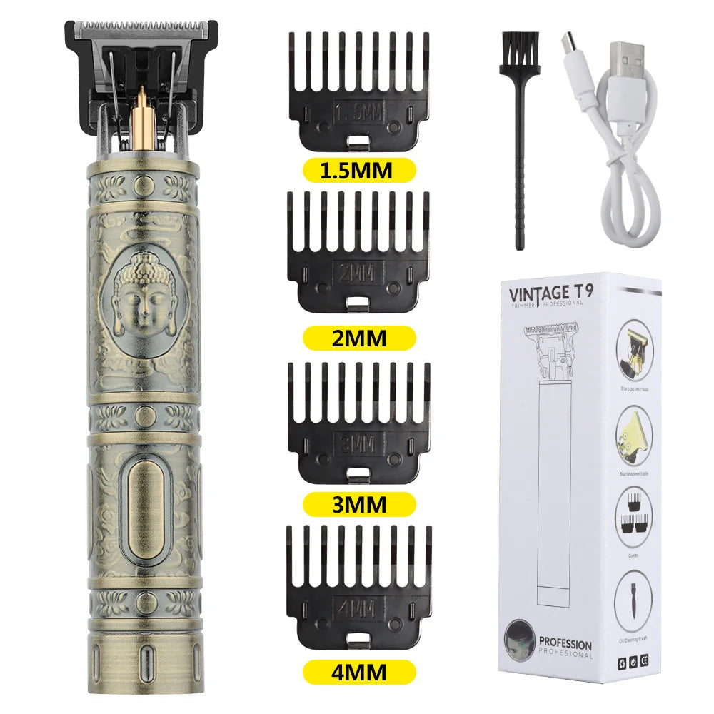 ✂️ Afeitadora Eléctrica T9 Recargable | Cortadora de Cabello y Barba