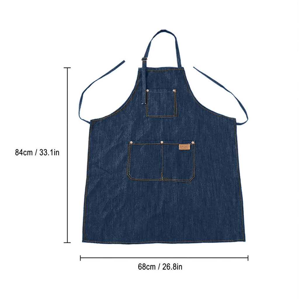 Delantal de Mezclilla para Cocina, Café y Bar – Unisex