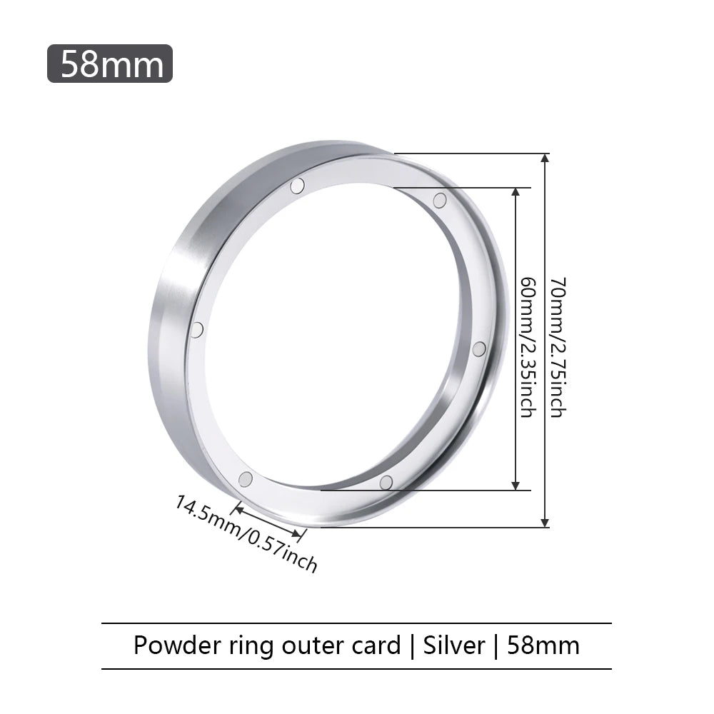 51/54/58mm Dosing Funnel with 6 Magnets Espresso Coffee Aluminum Dosing Ring Fits Portafilter Replacement Ring Barista Tools