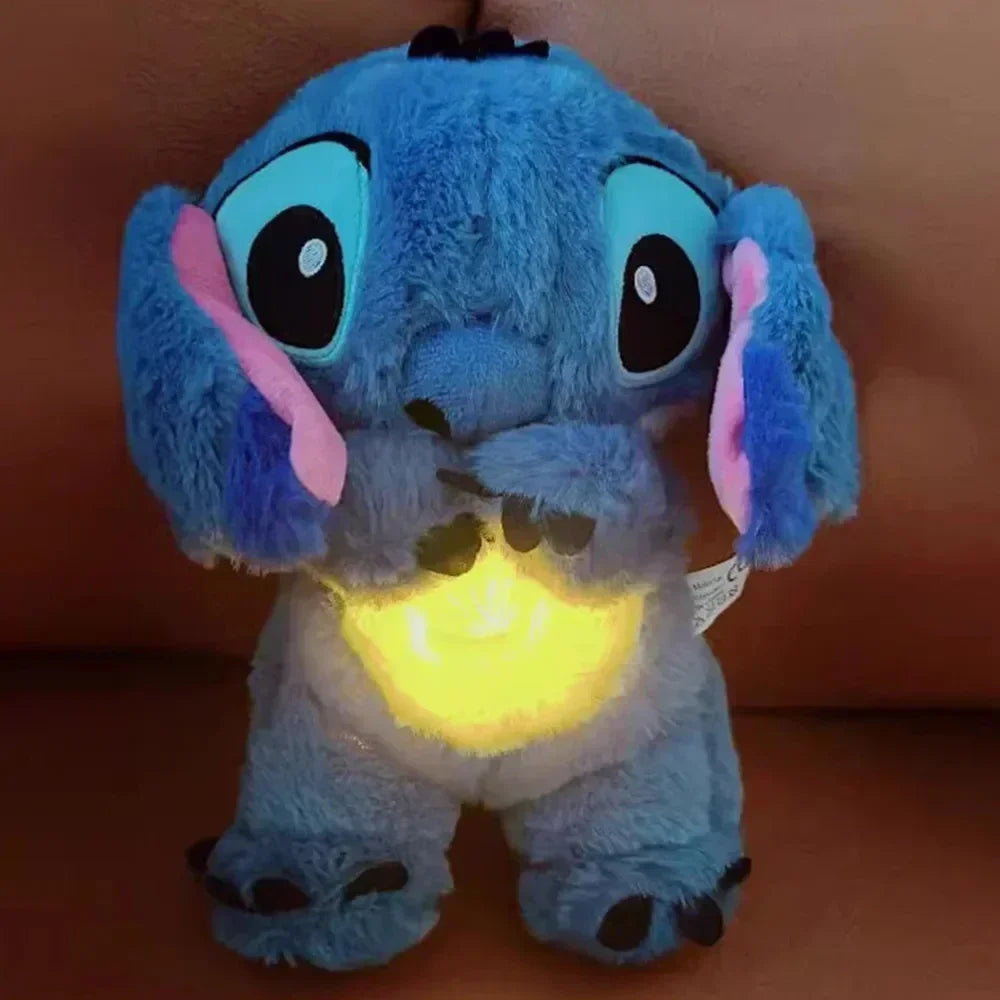 💗 Peluche Stitch con Respiración, Luz y Música | Compañero de Sueño para Niños