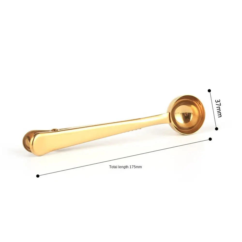 Cuchara medidora para café con clip sellador