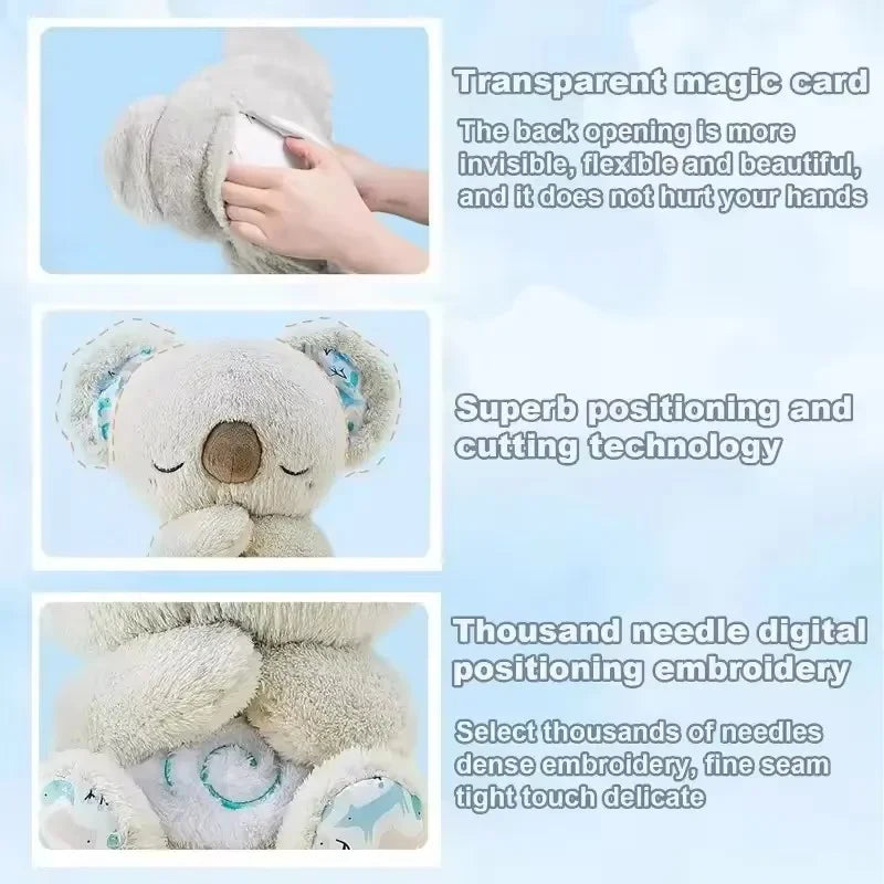 🐨 Peluche Koala con Luz, Música y Efecto de Respiración | Compañero para Dormir