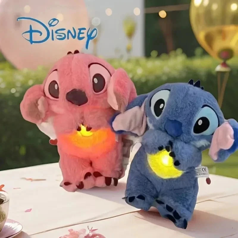 💗 Peluche Stitch con Respiración, Luz y Música | Compañero de Sueño para Niños