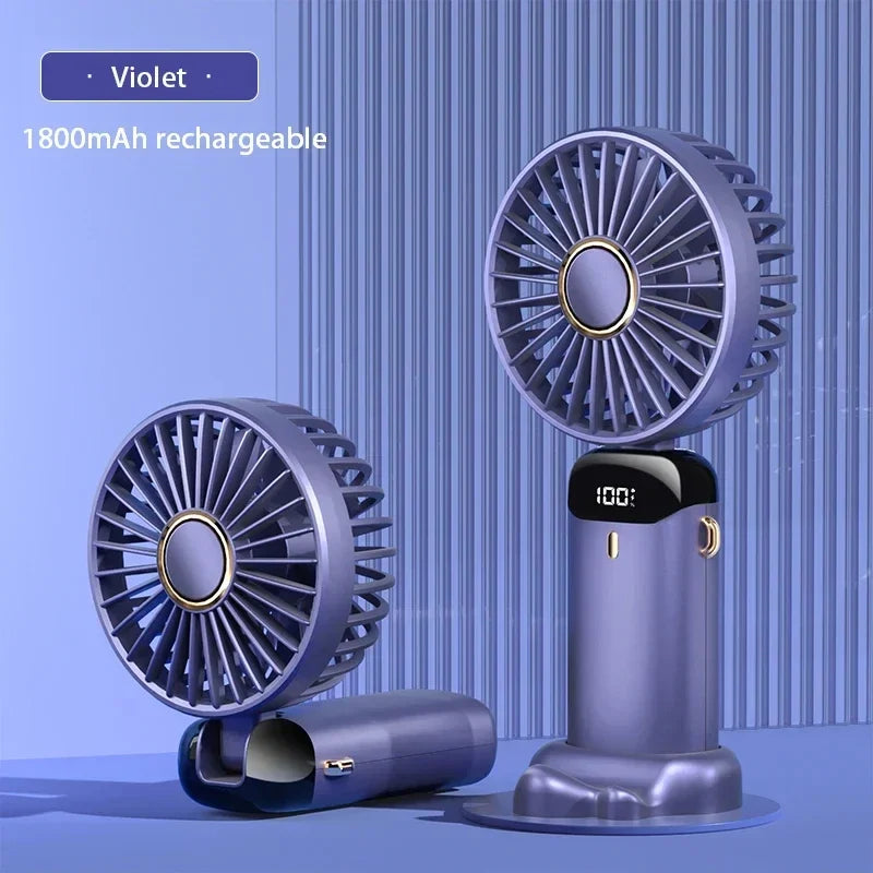 Mini ventilador portátil recargable.