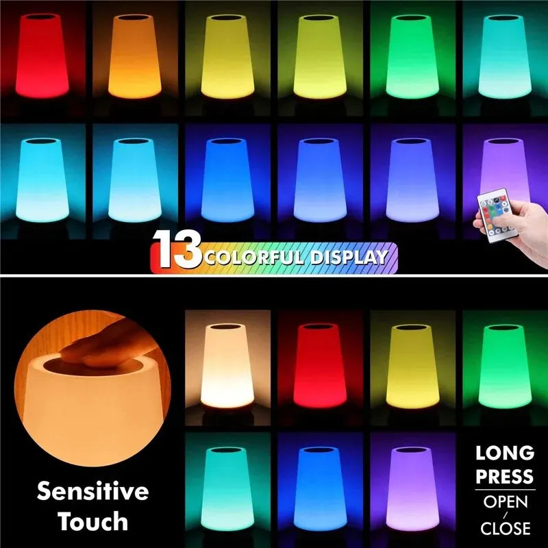 🌈 Lámpara LED Inteligente RGB | Táctil y con Control Remoto
