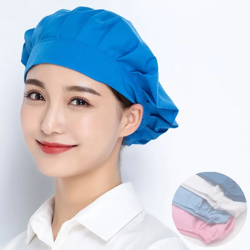 Unisex Catering Canteen Cook Hat Hotel Kitchen Cooking Chef Cap Food Service Adjustable Cap Food Factory Work Hats