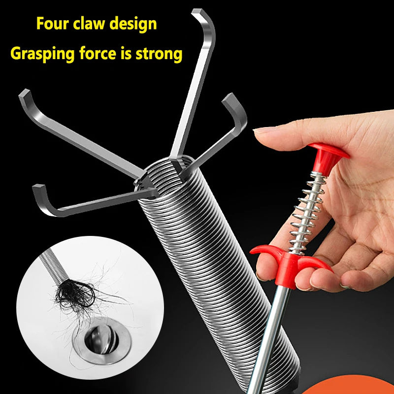 Herramienta flexible para destapar desagües.