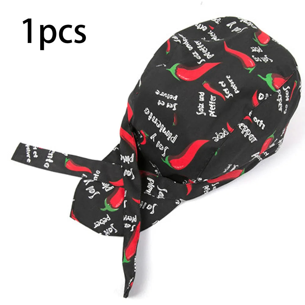 Unisex Chef Pirate Chef Hat Skull Hat Restaurant Dining Chef Hat Kitchen Cooking Bakery Work Wear Cap Adjustable