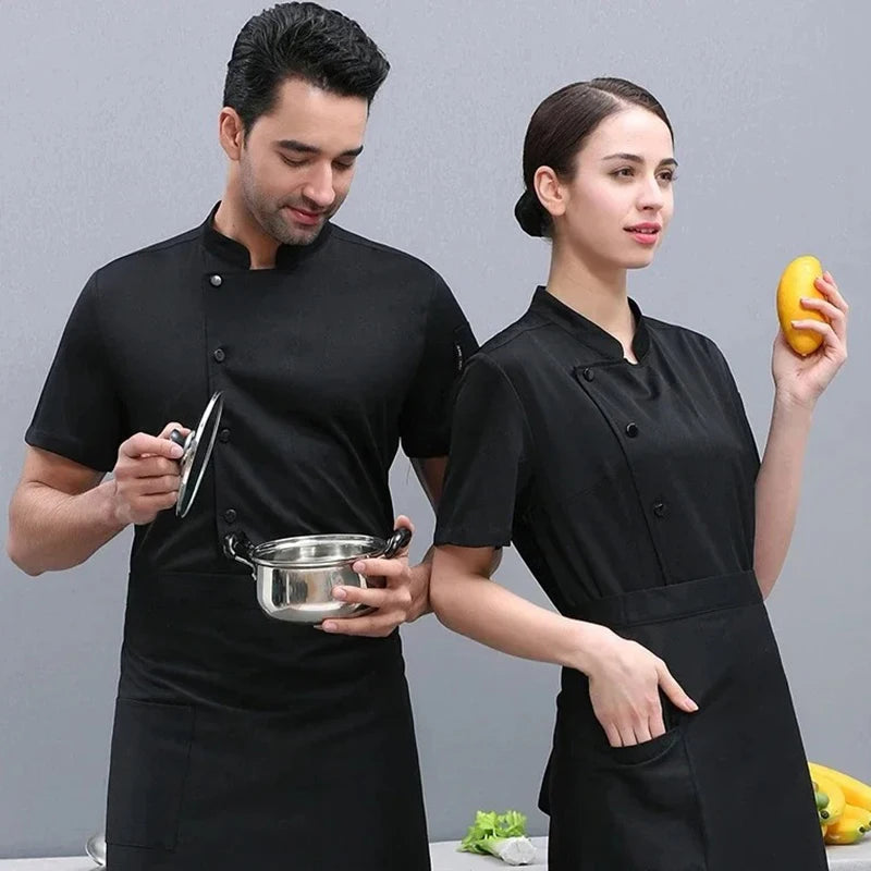 Nueva chaqueta de chef de malla transpirable 360° para hombre y mujer