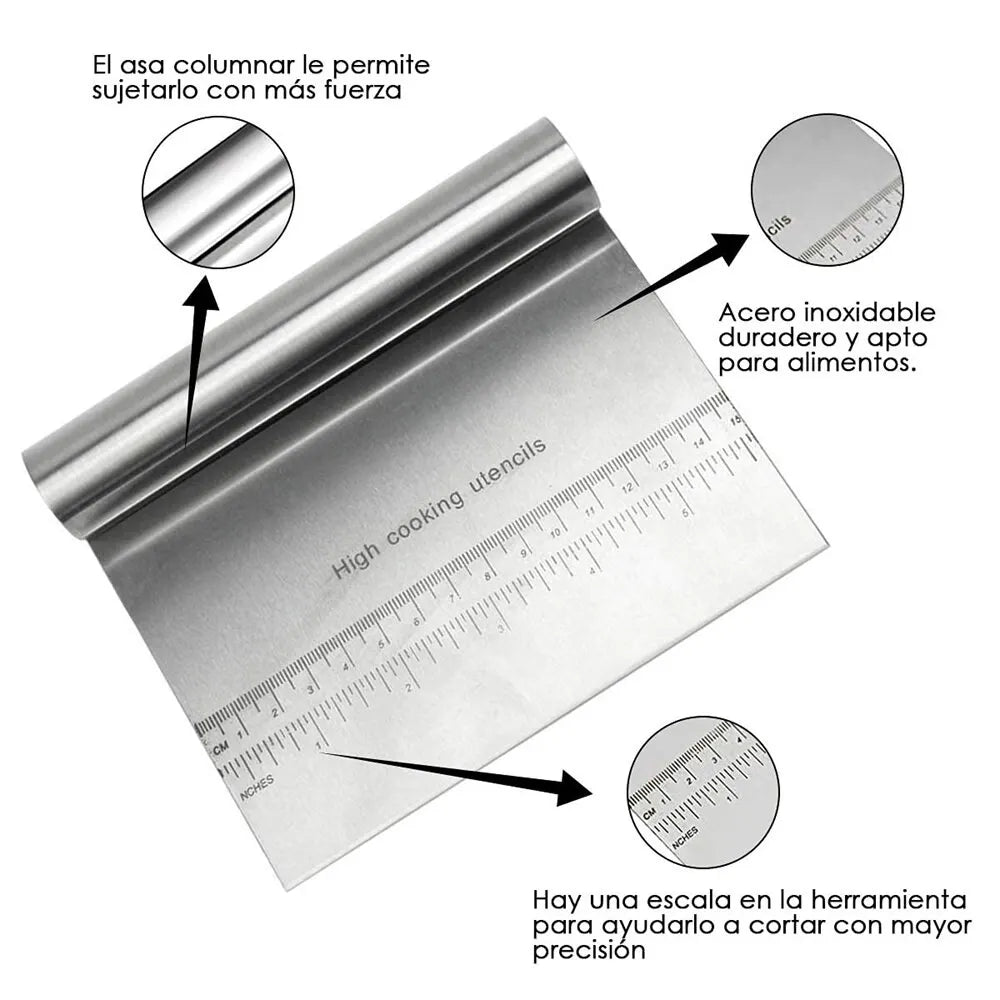Espátula Cortadora de Masa de Acero