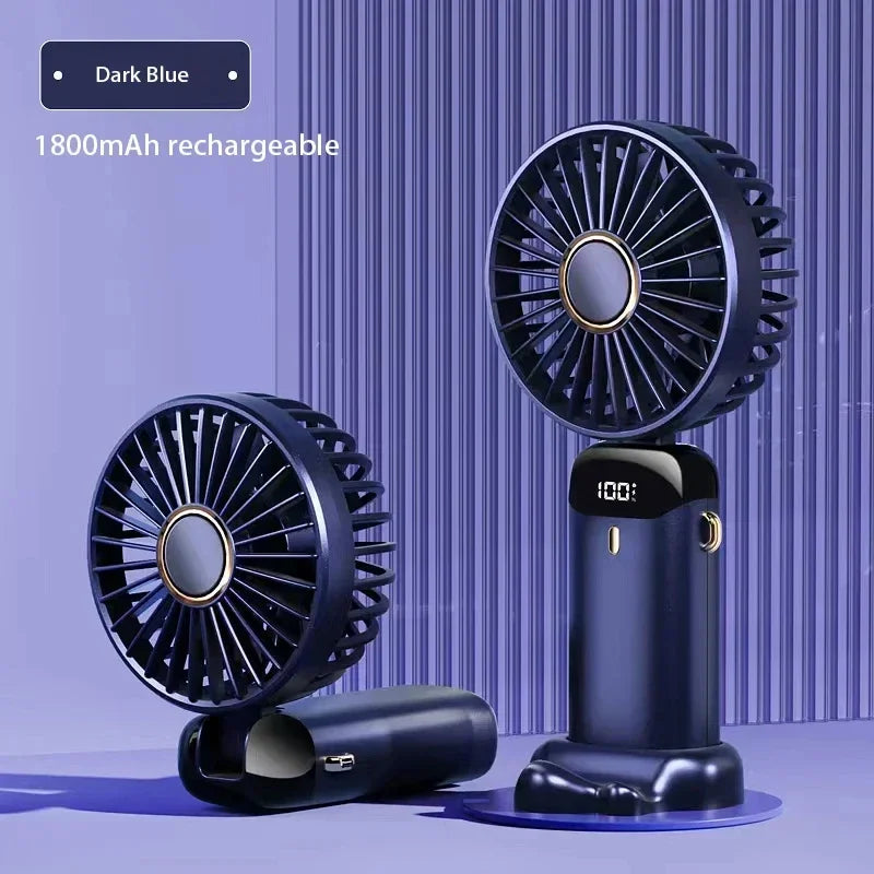 Mini ventilador portátil recargable.