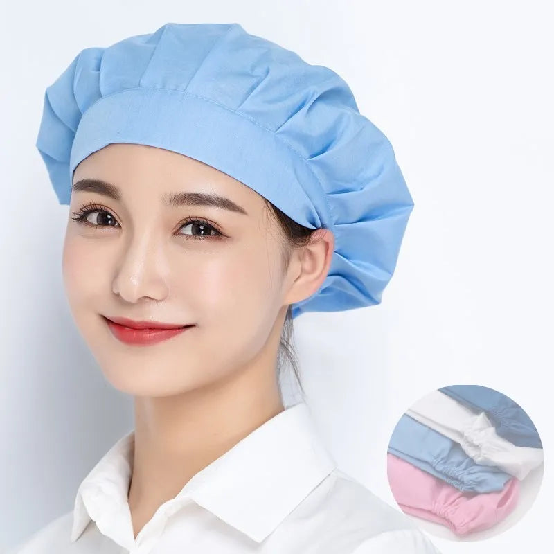 Unisex Catering Canteen Cook Hat Hotel Kitchen Cooking Chef Cap Food Service Adjustable Cap Food Factory Work Hats