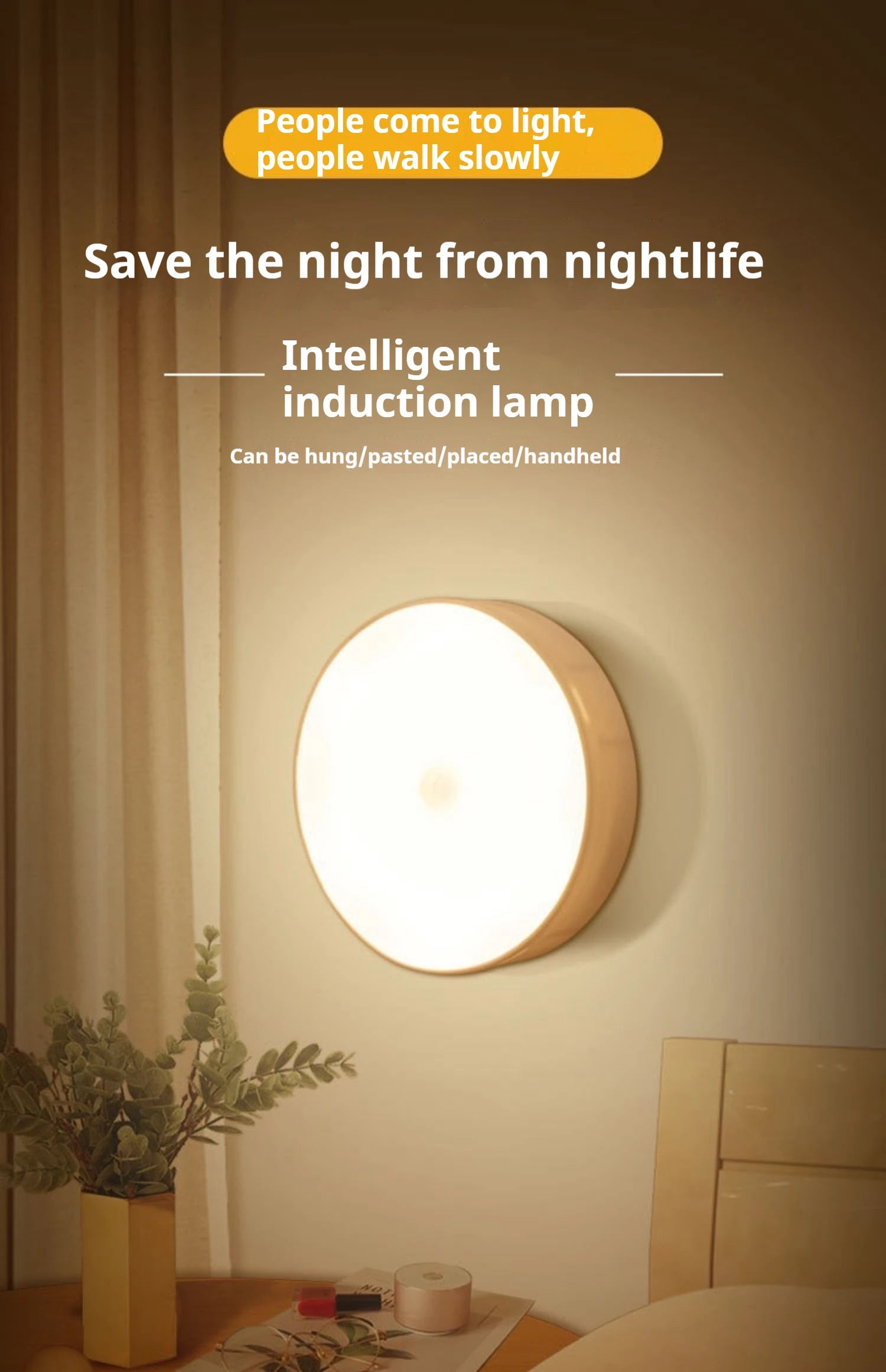 💡 Luz LED Nocturna con Sensor de Movimiento | Inalámbrica