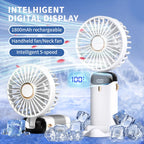 Mini ventilador portátil recargable.