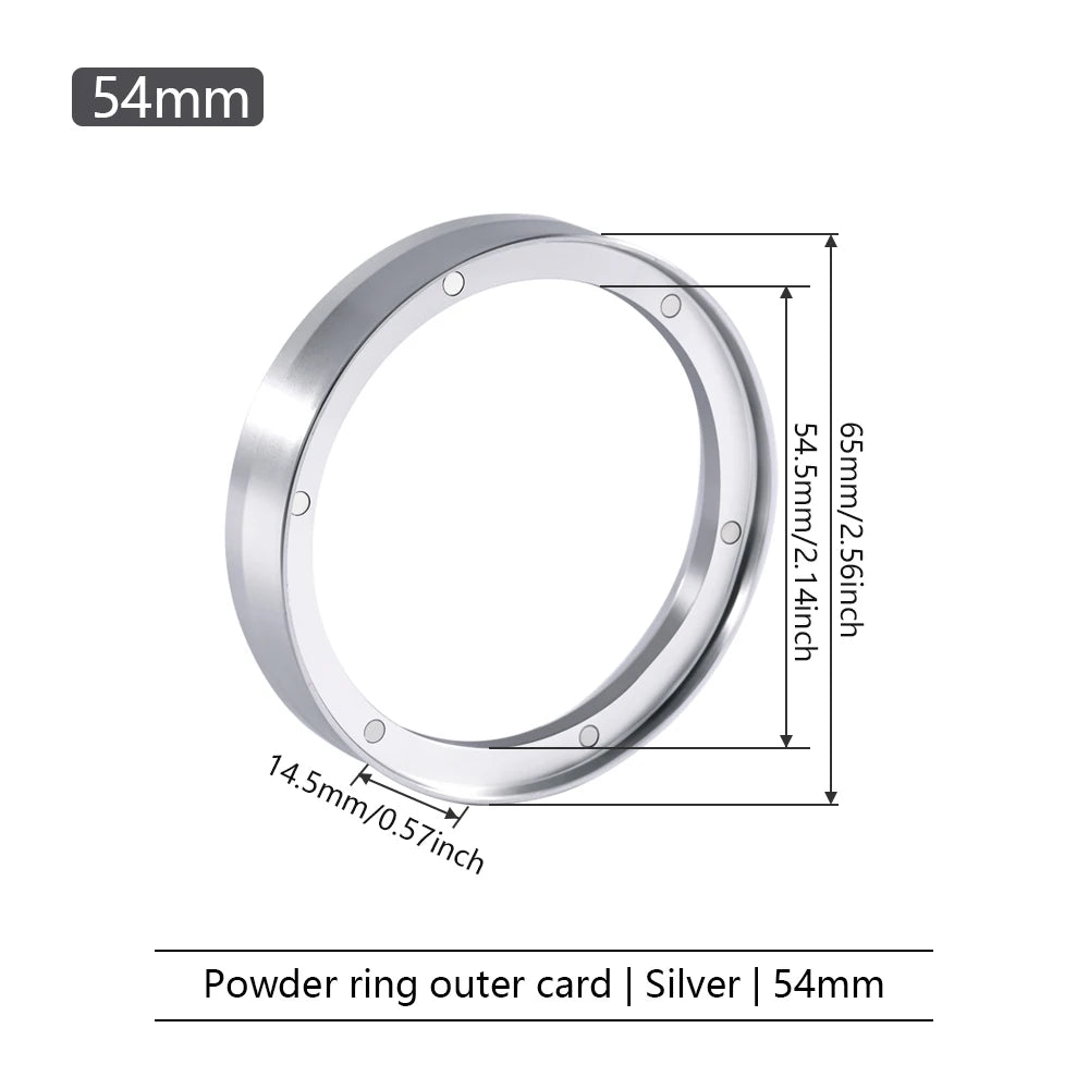 51/54/58mm Dosing Funnel with 6 Magnets Espresso Coffee Aluminum Dosing Ring Fits Portafilter Replacement Ring Barista Tools