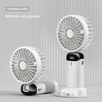 Mini ventilador portátil recargable.
