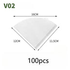 50/100pcs Coffee Filter Paper, Disposable Cone Paper Filter, Easy-to-Use,for Pouring and Dripping Coffee Machines and Tea Filter