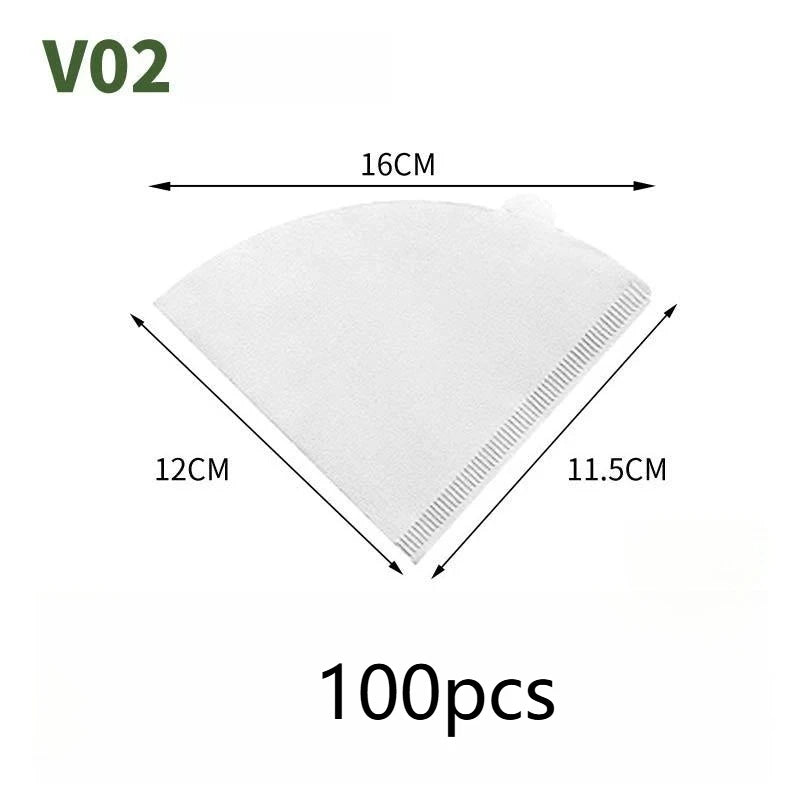 50/100pcs Coffee Filter Paper, Disposable Cone Paper Filter, Easy-to-Use,for Pouring and Dripping Coffee Machines and Tea Filter