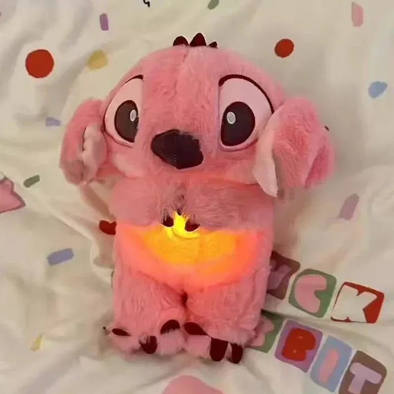 💗 Breathing, Light-Up, Musical Stitch Plush | Sleep Companion for Kids