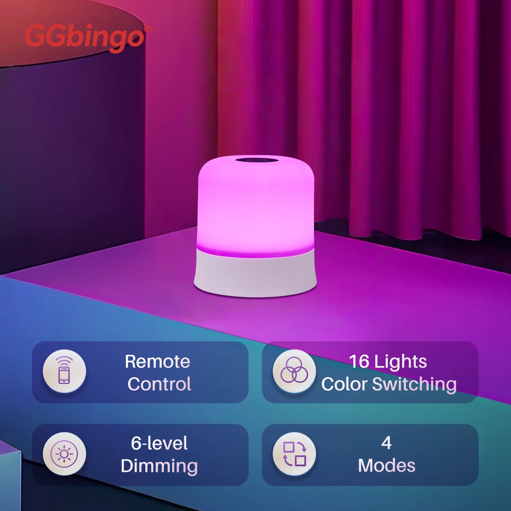 💡 Lámpara LED Táctil Recargable | Luz Nocturna con Control Remoto