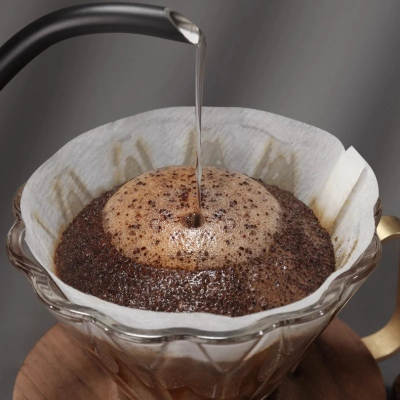50/100pcs Coffee Filter Paper, Disposable Cone Paper Filter, Easy-to-Use,for Pouring and Dripping Coffee Machines and Tea Filter