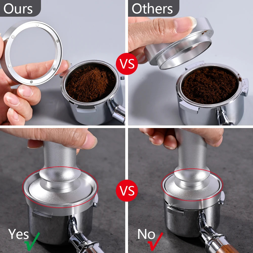 51/54/58mm Dosing Funnel with 6 Magnets Espresso Coffee Aluminum Dosing Ring Fits Portafilter Replacement Ring Barista Tools