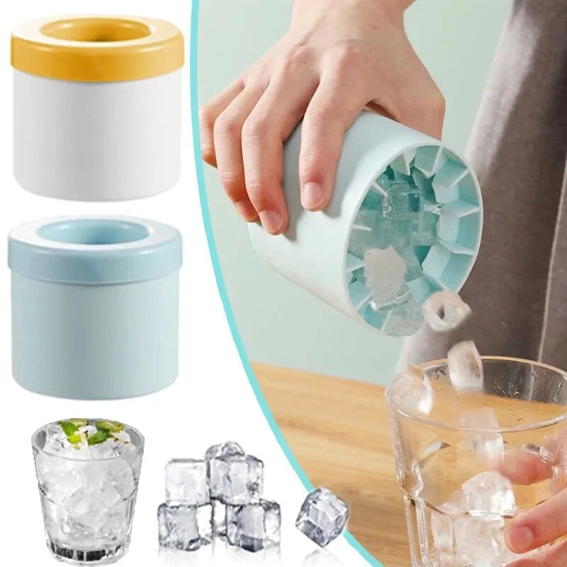 🧊 Molde de Silicona para Hielo | Cubetera Redonda con Tapa