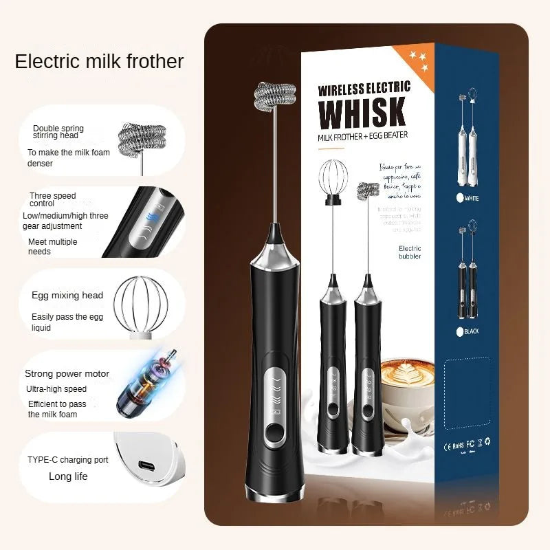 Espumador de Leche Eléctrico para Café y Bebidas