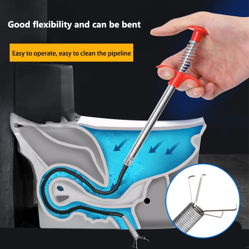 Herramienta flexible para destapar desagües.