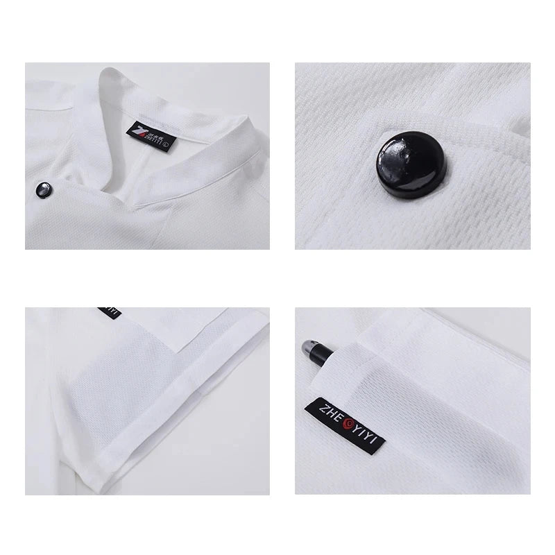Chaqueta de Chef Transpirable 360° – Manga Corta Unisex
