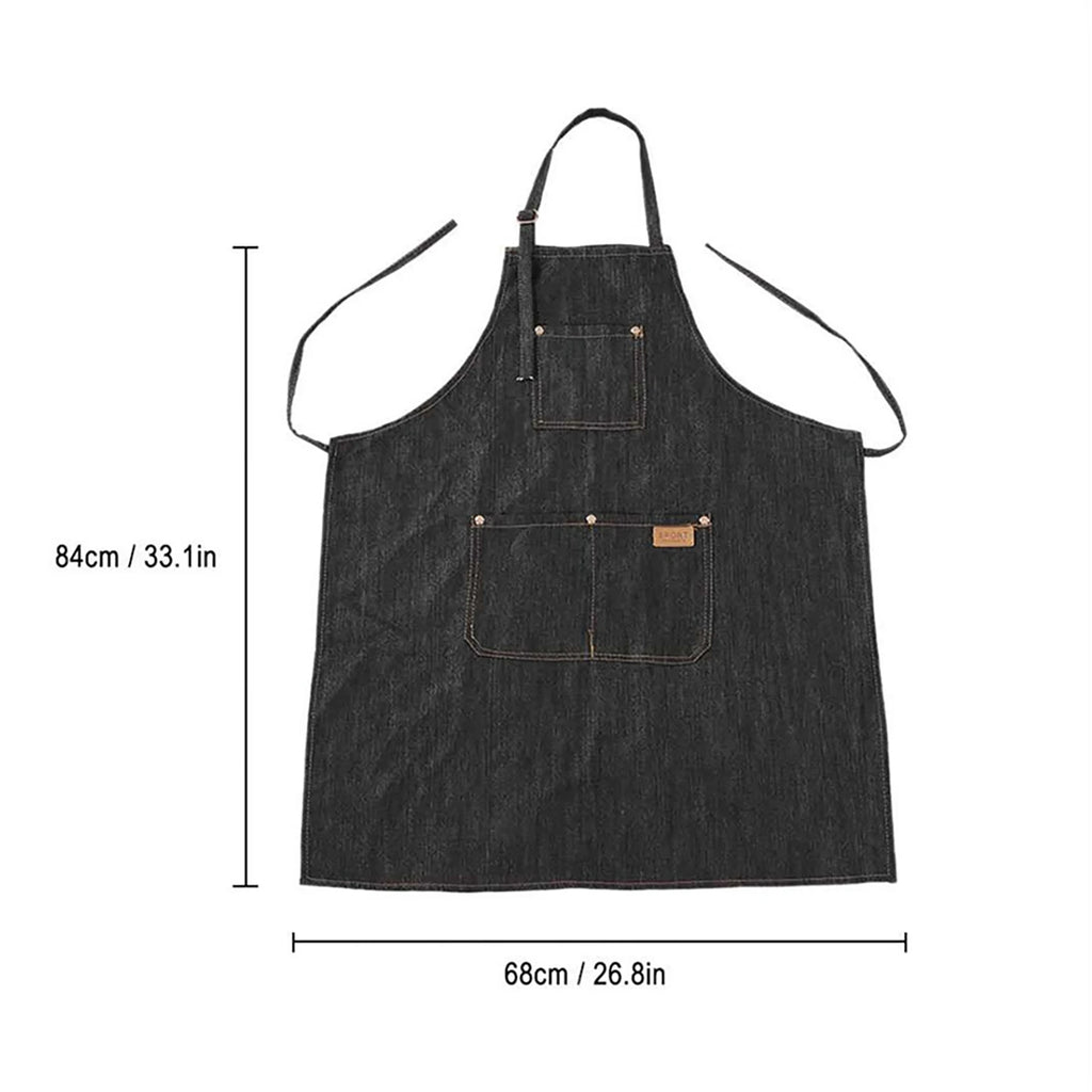 Delantal de Mezclilla para Cocina, Café y Bar – Unisex