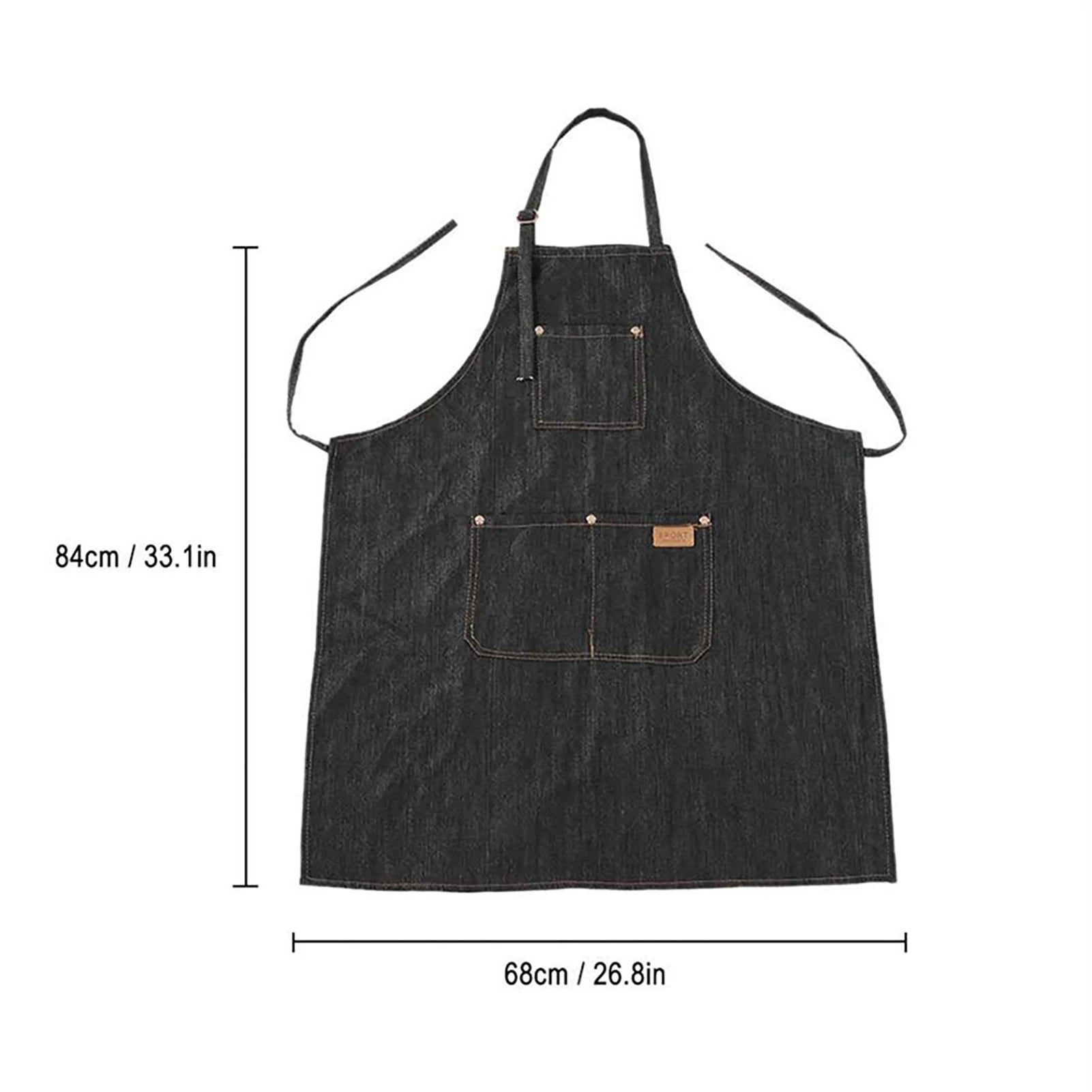 Delantal de Mezclilla para Cocina, Café y Bar – Unisex