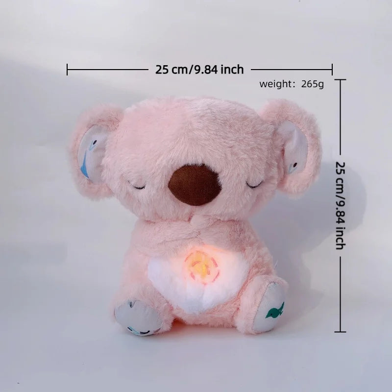Peluche Koala de 28 cm con Luz, Música y Efecto de Respiración