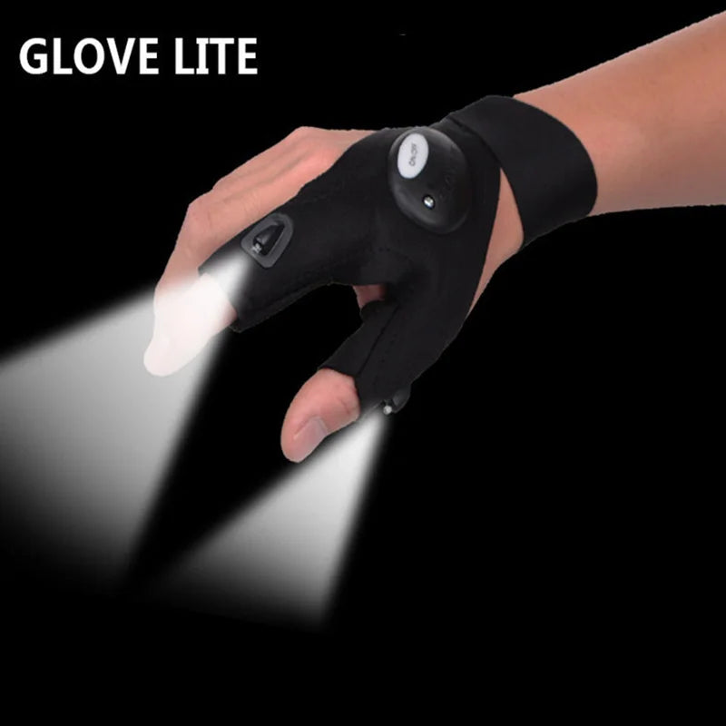 Guante con Linterna LED Integrada – Impermeable para Exterior
