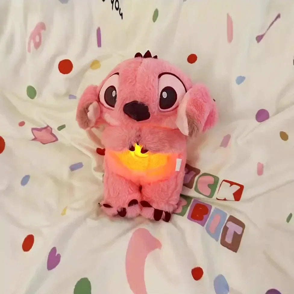 💗 Peluche Stitch con Respiración, Luz y Música | Compañero de Sueño para Niños