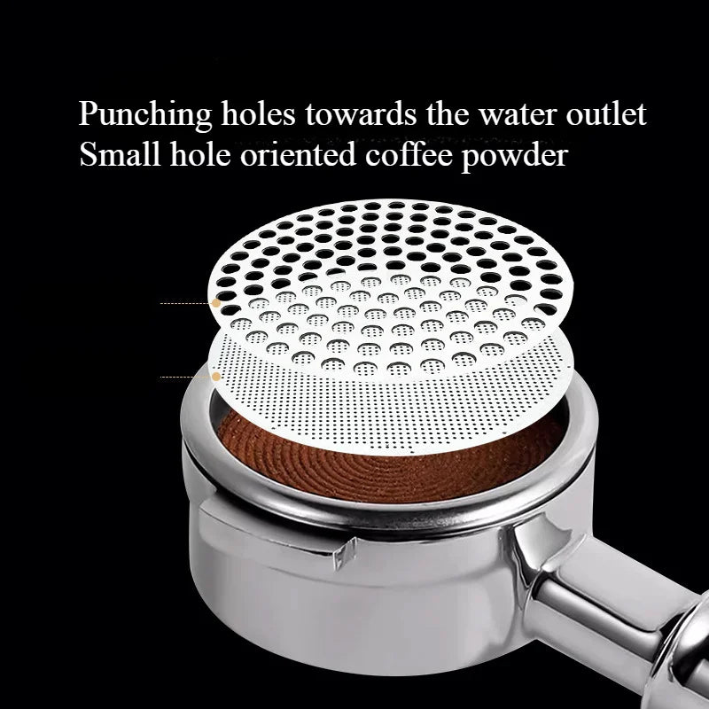 XHYKFFILTER 51/53/58.5mm Espresso Puck Screen Double Layer Metal Coffee Reusable Filter for Portafilter Home Basket Accessories