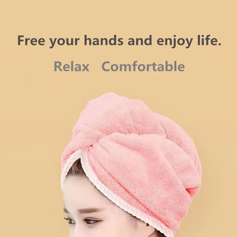 Turbante Secador de Cabello Rápido Doble Capa