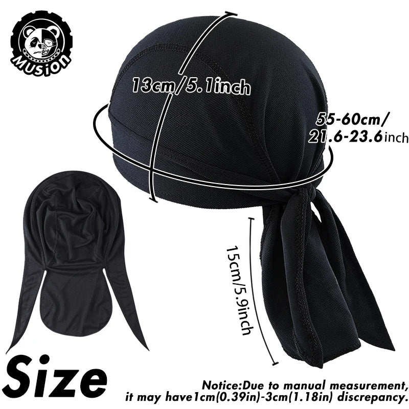 Musion Balaclava Pirate Hat for Riding Breathable Mesh Sweat Absorbing Lined Construction Site Hat Comfortable Helmet Cover