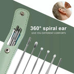 Effective 6Pcs Earwax Cleaning Tool with Spiral Earpick and Ear Curette, Ear Care Tool for Daily Use