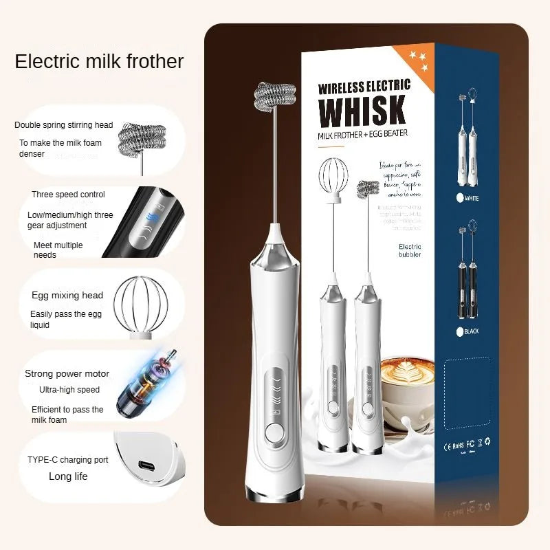 Electric Milk Frother for Coffee and Drinks
