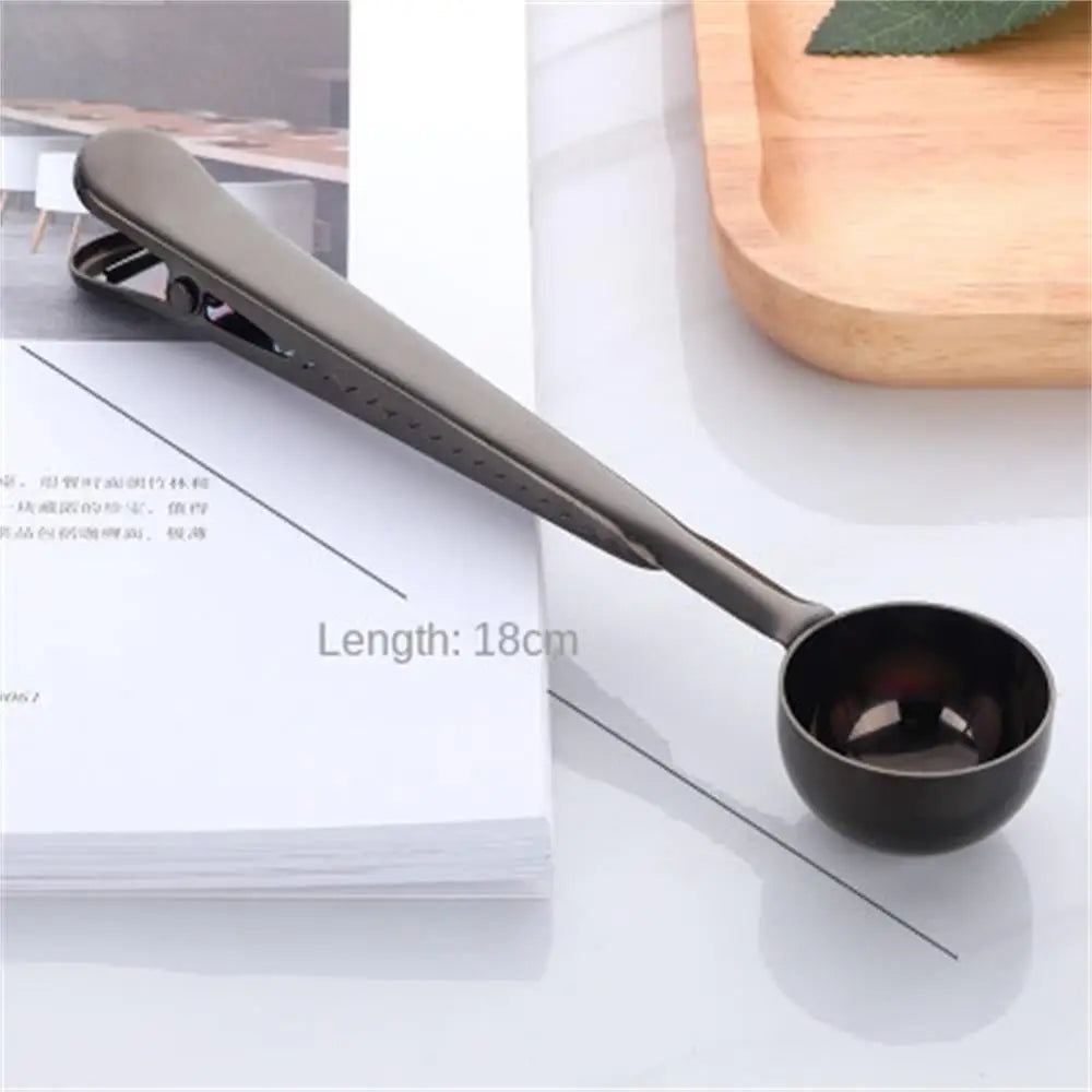 Cuchara medidora para café con clip sellador