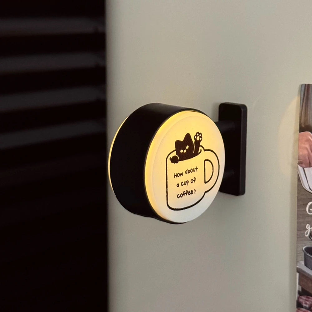 ☕ Imán Decorativo con Luz para Refrigerador