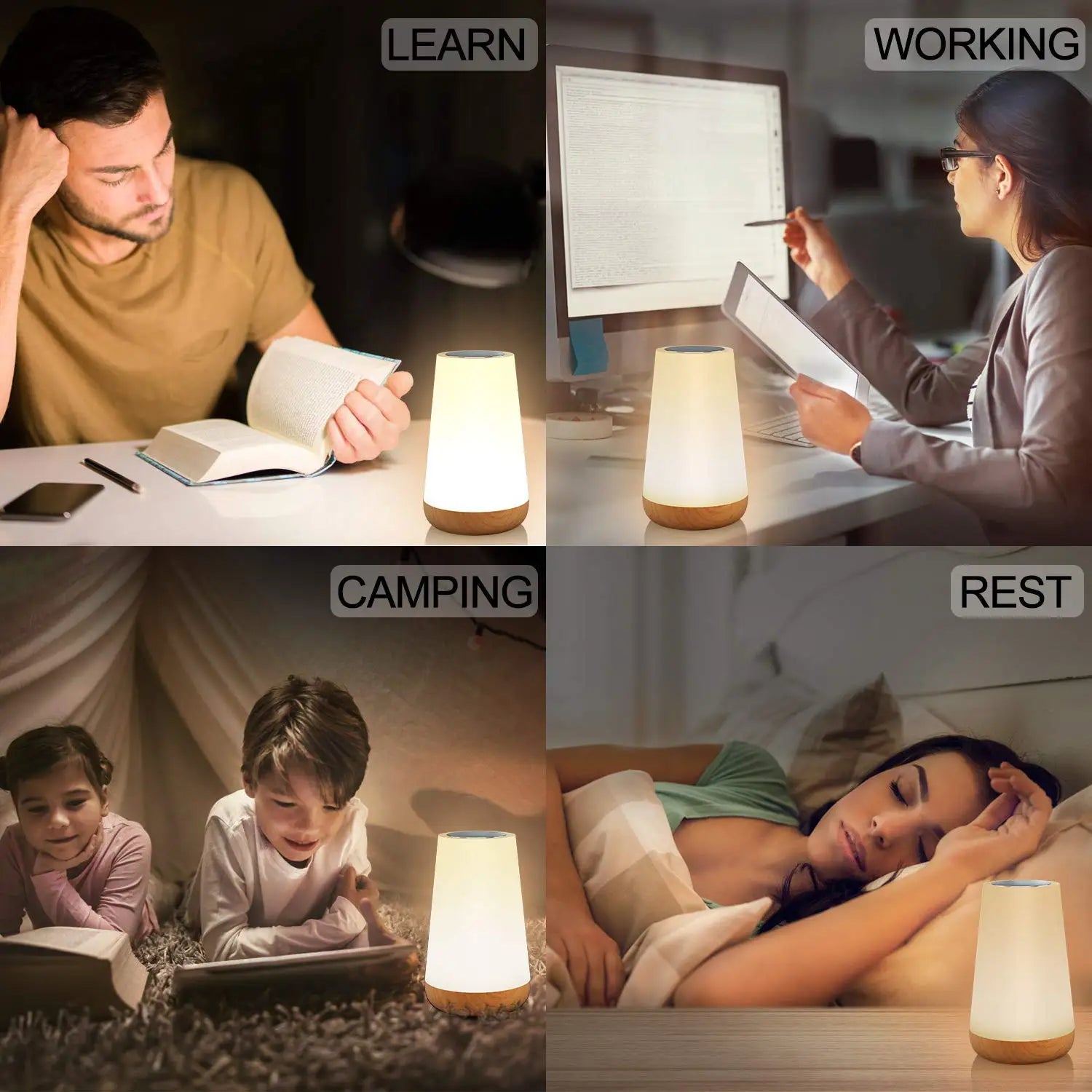 🌈 Lámpara LED Inteligente RGB | Táctil y con Control Remoto
