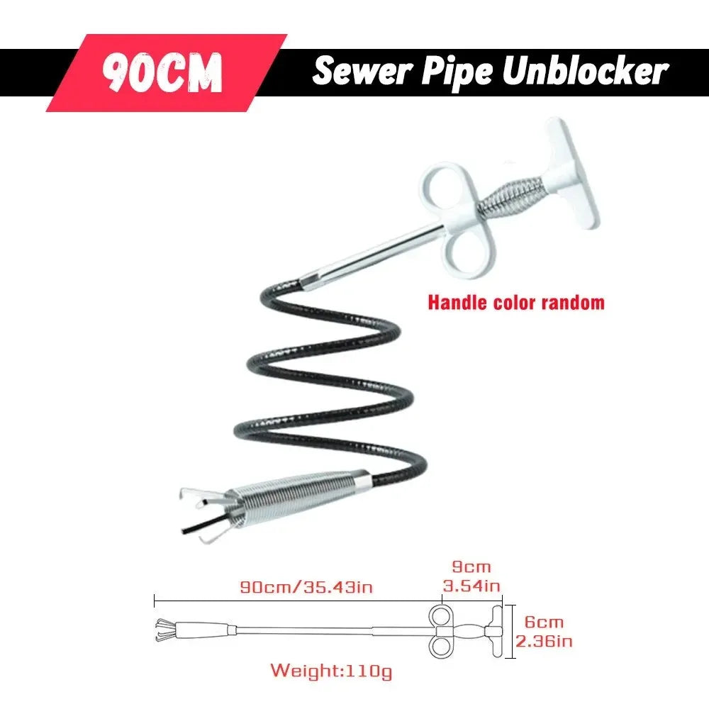 Desatascador flexible para desagües y tuberías.