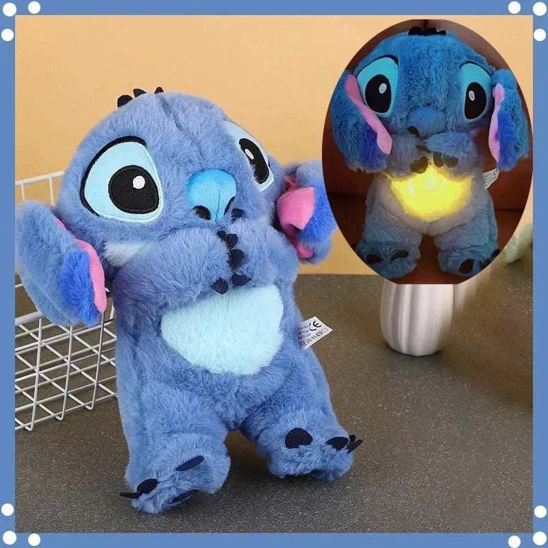 💗 Peluche Stitch con Respiración, Luz y Música | Compañero de Sueño para Niños