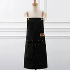 Waterproof Kitchen Apron Oil-proof for Women Men with Large Pockets for or Coffee Bar Restaurant Shop Waiter Work Uniform